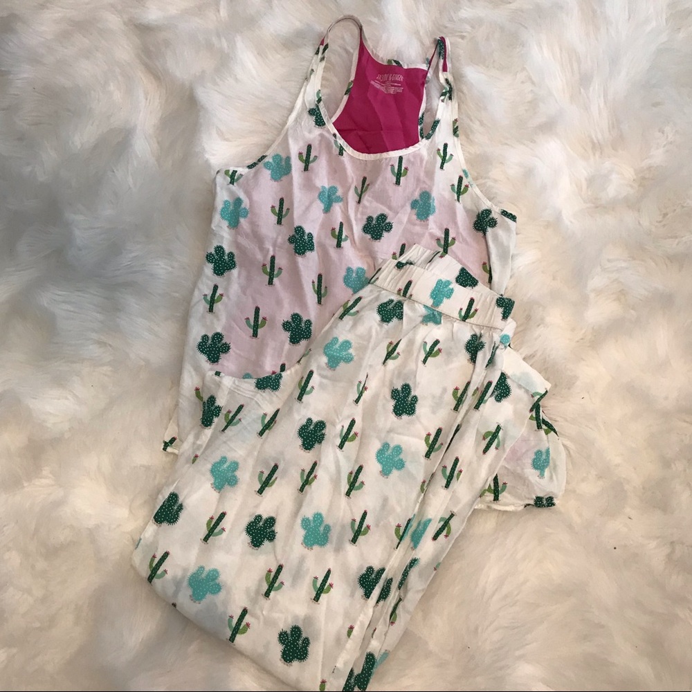 Cute Cactus Print Pajamas